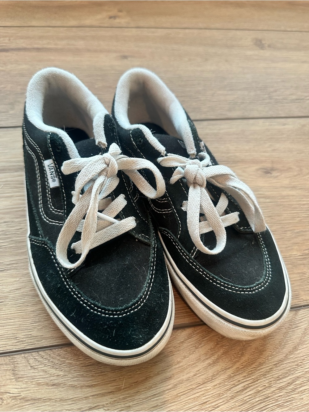 Vans Black Low-Top Sneakers with White Laces